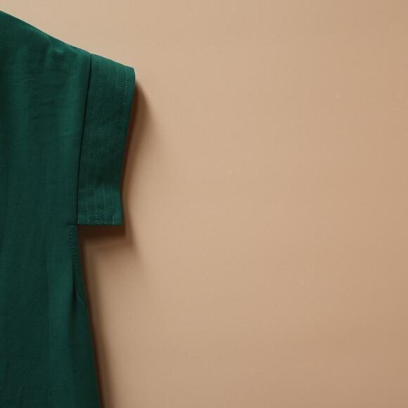 J. Crew V neck Top Stitched Women Size 2 Dress Top  Cap Sleeves Polyester Blend - Picture 6 of 14